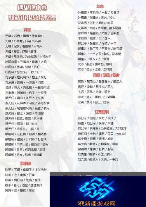 遇见逆水寒-8.18-驿站小报答案攻略
